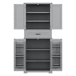 English Elm Christopher Knight Home® - Bathroom Storage Cabinet with Doors Drawer and Adjustable Shelves — MDF Build, Anti-Tip Safety, Modern Appeal Grey N759P241667E