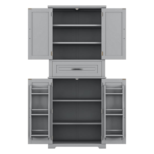 English Elm Christopher Knight Home® - Bathroom Storage Cabinet with Doors Drawer and Adjustable Shelves — MDF Build, Anti-Tip Safety, Modern Appeal Grey N759P241667E