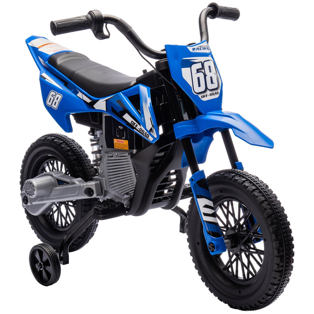 English Elm Qaba 12v Toddler Electric Motorcycle with Twist Throttle Rear Suspension Training Wheels W2225P249816
