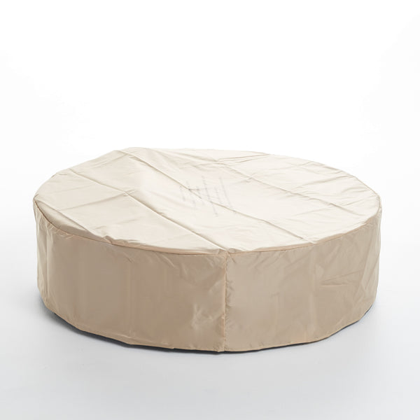 English Elm Christopher Knight Home® - Outdoor 50,000 Btu Round Mgo Concrete Propane Fire Pit - Modern Light Grey Design For Cozy Gatherings 59240.00WHI-50K