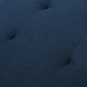 English Elm Christopher Knight Home® - OTTOMAN Navy Blue Fabric Accent Ottoman — Compact 28.25"W x23"D Modern Upholstered Footrest & Extra Seat 57649.00DBL