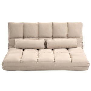 English Elm Homcom Convertible Floor Sofa Chair With Adjustable Backrest, 2 Pillows, Space-Saving Comfort! W2225P217475