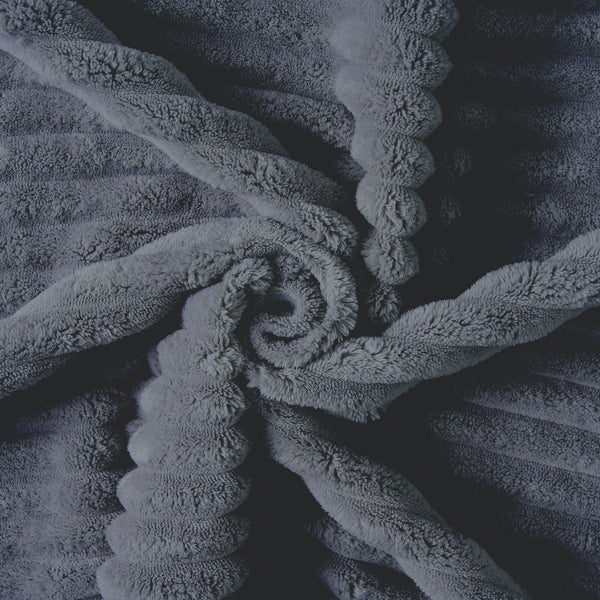 English Elm 78.7" Modern Foldable Corduroy Sofa Bed with 2 Plush Pillows, 2-in-1 Convertible Sleeper and Blanket DARK GREY W3219P317386