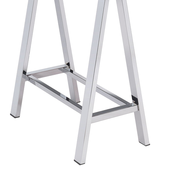 English Elm Coleen Sleek Black High-Gloss Writing Desk with Chrome Base, Built-In USB & Dual Drawers, Modern Home Office B2726P278572