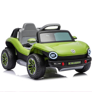 English Elm 12v Licensed Volkswagen Beetle Ride on Car with Remote Control and Suspension for Kids Green W1578P418186