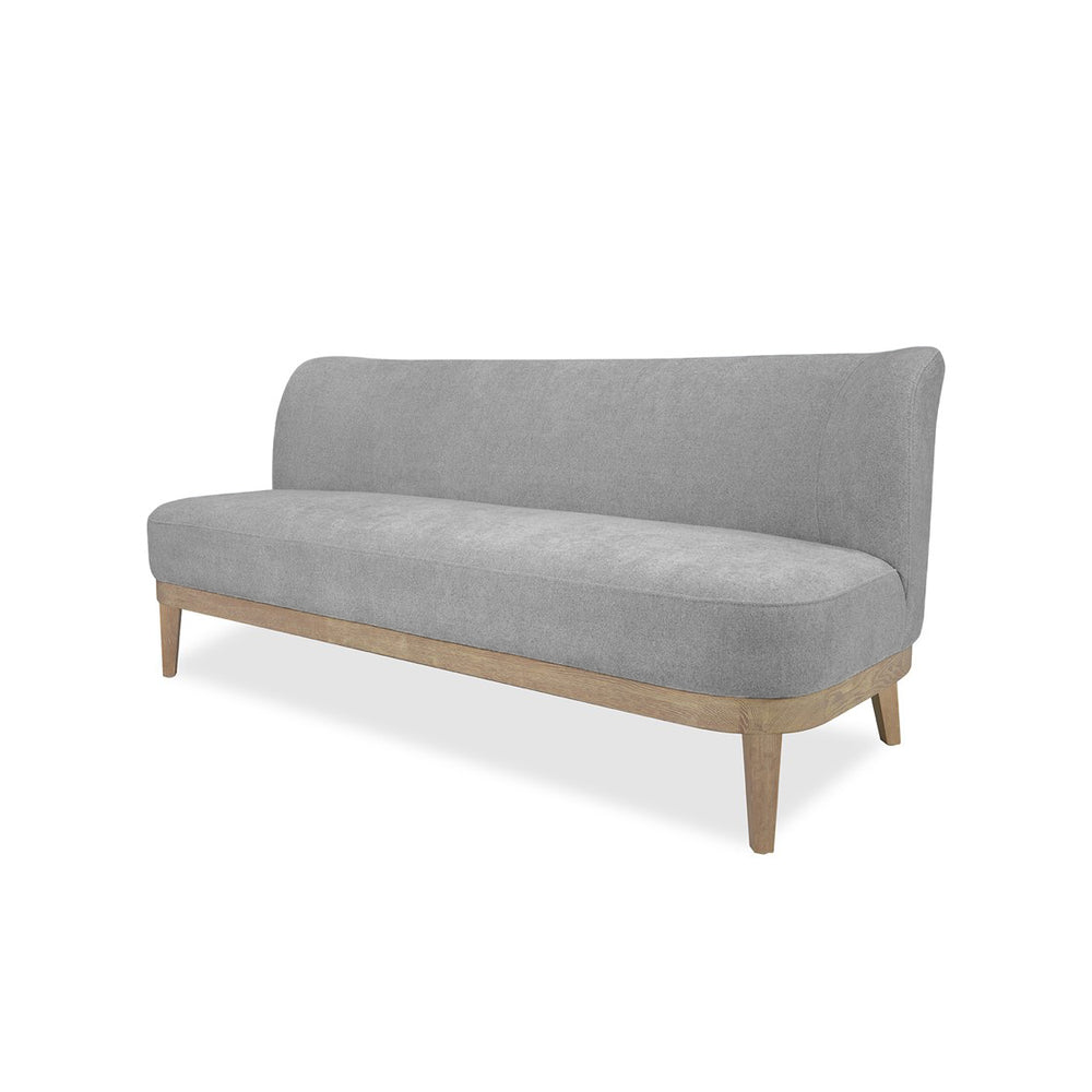 JLA Home Chapel Hill - Kitchen Compact Sofa — Light Grey Upholstery, Oak Legs, High-Density Foam, Space-Saving Comfort for Kitchens CH106-0059