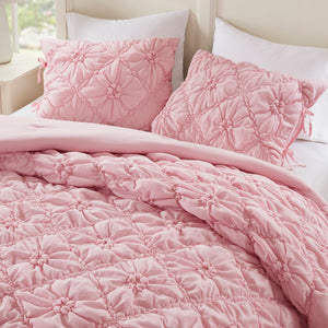 English Elm 3PCS King Comforter Set with Plush Microfiber Fill, Oversized 102"x88" Comforter and Shams Pink 16.93 L x 12.99 W x 7.87 H B035P366524