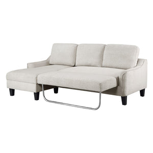 OSP Home Furnishings Lester Chaise Sofa Cement