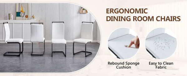 English Elm Table And Chair Set: Modern White Grain Dining Table With Storage & 8 Pu Chairs For Stylish Spaces W1151S04273-GIGA