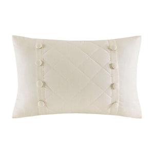 English Elm 4 Madison Park Breanna Cotton Reversible Tailored Bedspread Set Khaki King - Diamond Quilted, 24" Drop, Button Trim B03597517