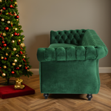 Christopher Knight Home® - Noble House - - Durable 3-Seater Emerald Velvet Sofa, Combining Luxurious Comfort With Timeless Design, Perfect For Elegant Living Spaces, Featuring Plush Upholstery For Relaxation And A Touch Of Sophisticated Style