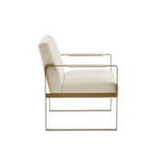 Martha Stewart Jayco Glam/Luxury Accent Chair MT100-0123 Cream