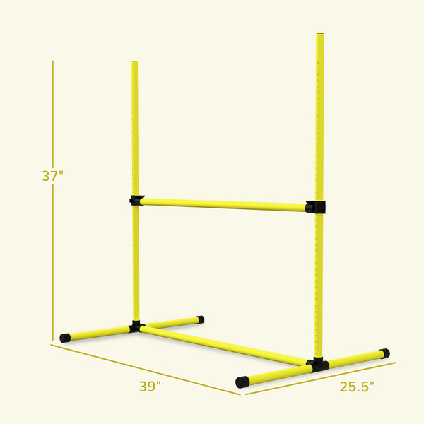 English Elm PawHut Heavy Duty 43" Steel Dog Crate with Wheels, Removable Tray, Top Access & Foldable Bowl Holder Yellow W2225P217629