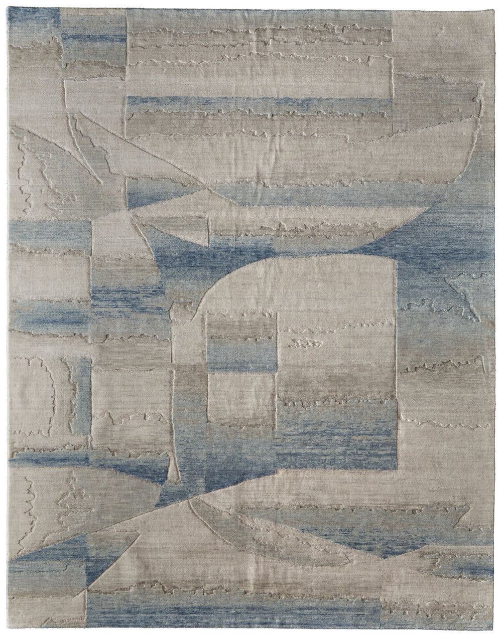 Feizy Rugs Jaxson Contemporary Wool & Nylon Rug With Hand-carved Details For A Luxurious And Artistic Touch Blue,Ivory,Gray Wool,Nylon Jxn39pxfblumltp00