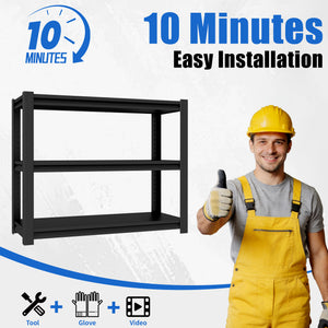 English Elm 30-40 Gallon Aquarium Steel Rack Three Tier Heavy Duty Fish Tank Stand for Home T2398P480395