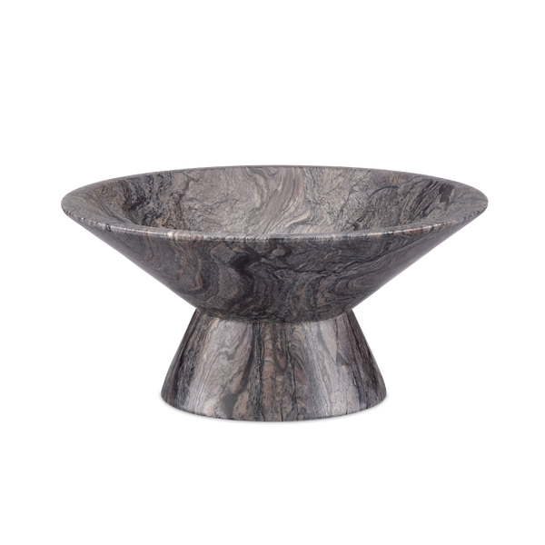 Lubo Breccia Marble Bowl - Elegant Swirling Design Perfect for Decor or Fruit Display in Style
