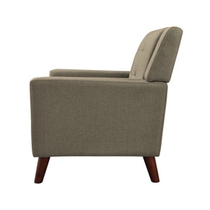English Elm Christopher Knight Home® - Mid-century Candace Armchair with Tufted Waffle Stitching, Plush Fabric Comfort and Solid Rubber Legs Mocha 30 L x 28.75 W x 18 H 62263.00MCA