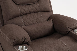 English Elm Lounge Electric Lift Recliner Chair - Oversized Velvet Sofa With 180° Full Recline & Cup Holders W547S00050