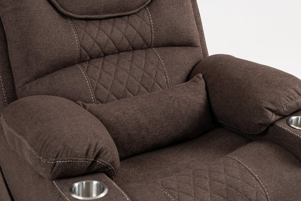 English Elm Lounge Electric Lift Recliner Chair - Oversized Velvet Sofa With 180° Full Recline & Cup Holders W547S00050