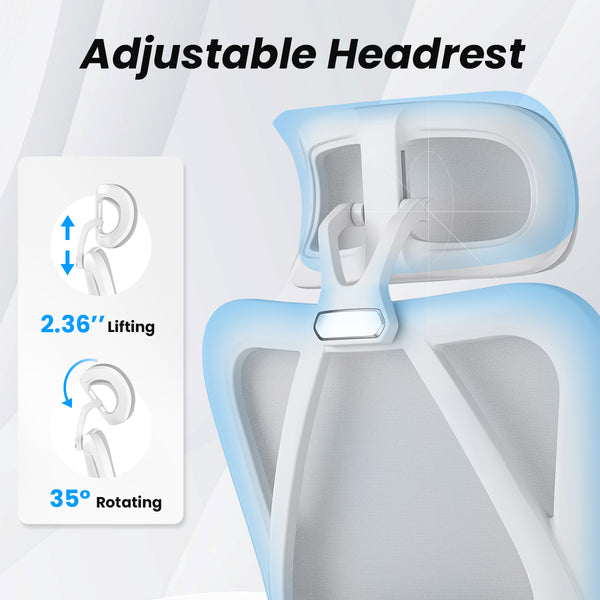 English Elm Ergonomic High-Back Office Chair With Adjustable Footrest & Lumbar Support For Comfort At Home & Work T3623P380934