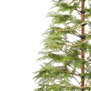 English Elm 6 ft Artificial Christmas Tree with 300 Warm LED Lights, 612 Tips, Hinged PE Branches & Metal Stand N710P181792S