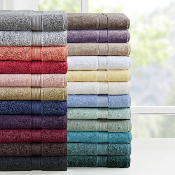 JLA Home Madison Park Signature - Ultra-Soft 100% Cotton Towels | 800 GSM Plush Spa-Quality Set with Antimicrobial Finish, Oeko-Tex Certified Seafoam MPS73-192