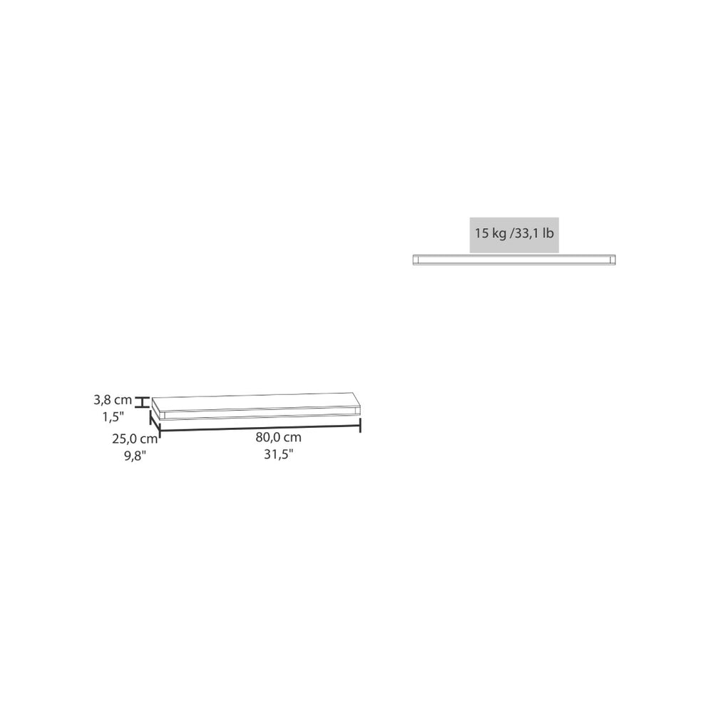 English Elm Fm Furniture Iva Pair Of Stylish Walnut Floating Shelves For Modern Home Storage & Display Solutions B128P361101-GIGA