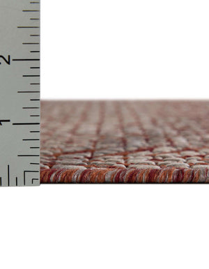 Unique Loom Outdoor Trellis Deco Trellis Machine Made Trellis Rug Rust Red, Ivory 6' 1" x 9' 0"