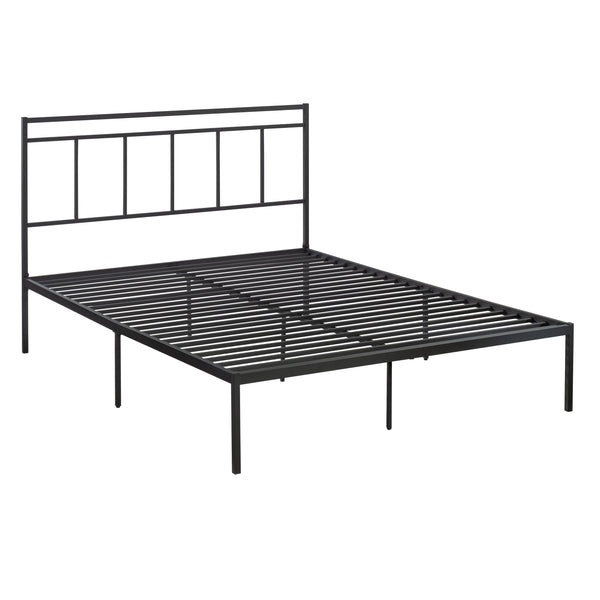 English Elm Queen Platform Bed with Headboard Black - Sturdy Metal Frame, Elevated Storage, Easy Assembly, Stylish Support B356P367792
