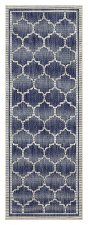 English Elm Sunshine Blue Area Rug 5'3" X 7'3" - Durable, Stain-Resistant Indoor/Outdoor Flatweave For All Spaces B186P198863-GIGA