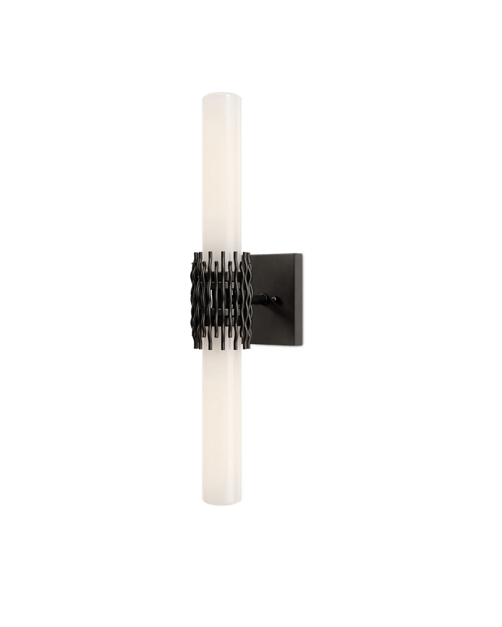 Currey & Company Brietta Elegant Bath Wall Sconce With Unique Wirework Design And Soft Ambient Illumination Black Glass ,Metal 5800-0071-currey-company