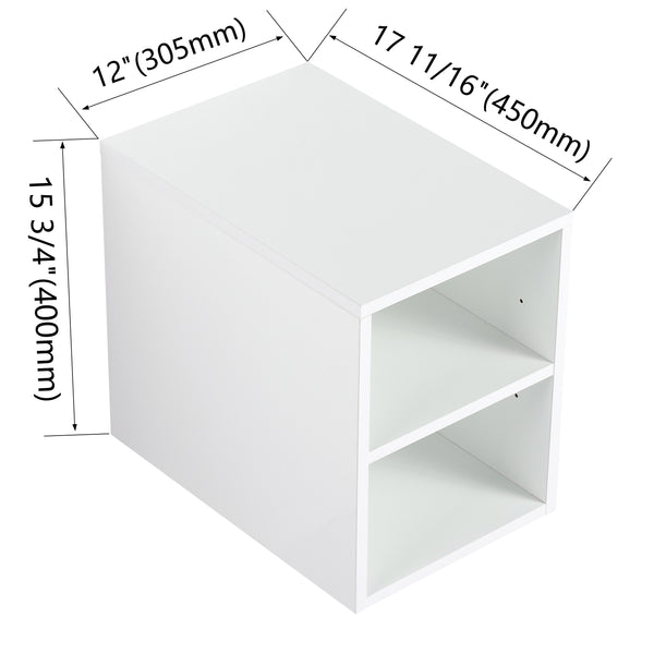 English Elm 36" Modern Floating Bathroom Vanity With Ceramic Sink, Storage Shelves, Soft-Close Doors & Style W999S00286