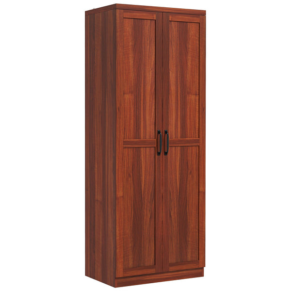 English Elm Homcom 63" Freestanding Kitchen Pantry With 5 Shelves, Adjustable Storage & Stylish Design In Tan W2225P229385