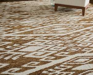 Feizy Rugs Wallace Hand-tufted Wool Medallion Rug - Durable, Stylish, And Perfect For High-traffic Spaces Brown,White Wool Wal8a43fbrn000f00