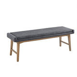 INK+IVY April Mid-Century Accent Bench II105-0466 Grey Multi