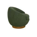 INK+IVY Jessel Modern/Contemporary Shearling Sherpa Swivel Chair with Wood Base II103-0579 Green