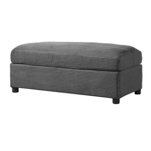 English Elm Christopher Knight Home® - 42.8" Oversized Chaise Lounge with Storage Ottoman, Corduroy Upholstery, USB Port & Cup Holders for Cozy Living Space Grey N765P350851G