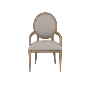 A.R.T. Furniture Set Of 2 - Architrave Arm Chair - Luxurious Upholstered Seating With Hand Glazed Finish For Elegant Dining Spaces - Set Of 2 Brown Material, Parawood Solids,Foam,Fabric 277203-2608