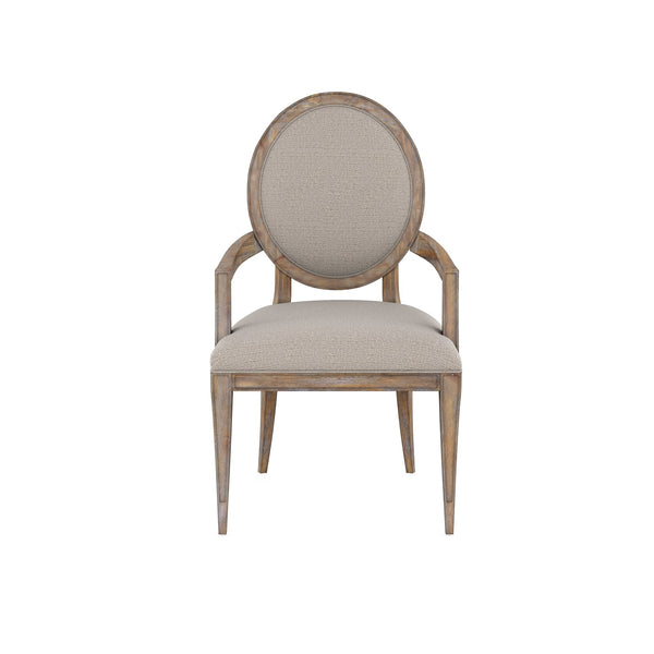 A.R.T. Furniture Set Of 2 - Architrave Arm Chair - Luxurious Upholstered Seating With Hand Glazed Finish For Elegant Dining Spaces - Set Of 2 Brown Material, Parawood Solids,Foam,Fabric 277203-2608