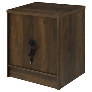 English Elm Geary Dark Pine 2-Drawer Nightstand with LED Lighting, Dual Outlet & USB-A/C Charging Ports for Bedsides B062P375559