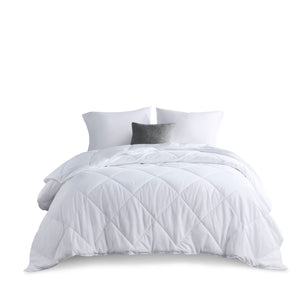 English Elm Oversized Cooling Down Alternative Comforter - Silky Nylon Jersey, Noiseless Diamond Quilt, Oeko-Tex White 22.83 L x 20.87 W x 6.1 H B035P268145