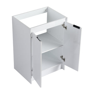 English Elm 24" Freestanding Bathroom Vanity With Premium Resin Sink - Modern Design & Ample Storage Solutions W999P312102