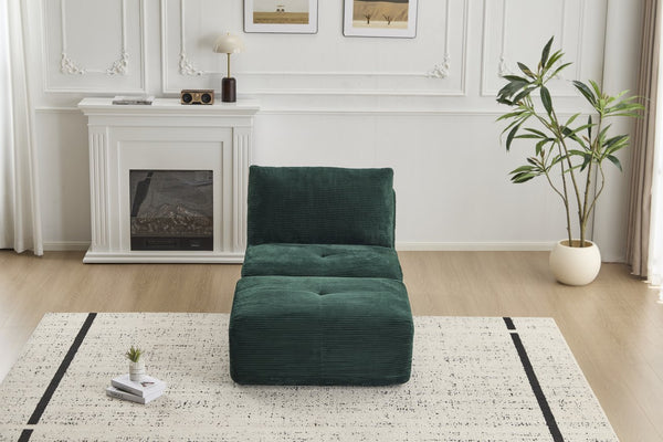 English Elm Modern Pet-Friendly Cloud Sectional Sofa - Memory Foam Comfort With Movable Ottoman & No Assembly! W3723P346960