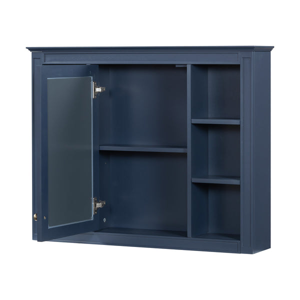 English Elm 36'' Modern Bathroom Vanity Set With Sink, Mirror & 6 Open Shelves - Stylish Storage Solution! N710S236006C