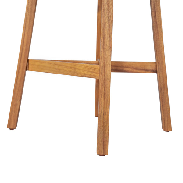 English Elm Christopher Knight Home® - Lymington Outdoor Bar Stool Set of 2 — Durable Acacia & Wicker Craft, Ergonomic 105° Backrest Comfort Light Brown,Teak N775P278094B