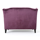 Christopher Knight Home® - Noble House - Leora Modern Glam Tufted Velvet Wingback Loveseat