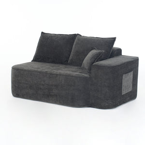 English Elm L Shaped Chenille Sectional with Deep Seats Modular Cloud Sofa for Living Room W3163S00104