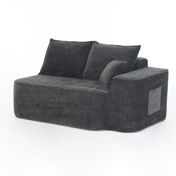English Elm L Shaped Chenille Sectional with Deep Seats Modular Cloud Sofa for Living Room W3163S00104