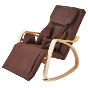 English Elm Full Massage Recliner Chair with Air Pressure, 6 Modes, Heat & 9 Airbag Hip Massage, Brown Linen W2297P253509