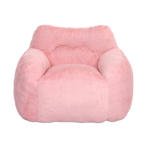 English Elm Bean Bag Chair - Plush Faux-Fur Sofa With Armrests, High-Density Foam, Easy Care, Ideal For Relaxing W2200P313804